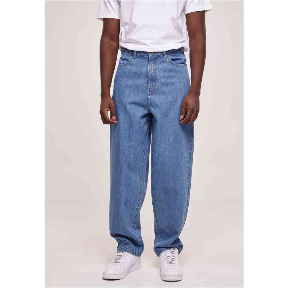 Urban Classics - 90's light blue washed Wijde broek - Blauw